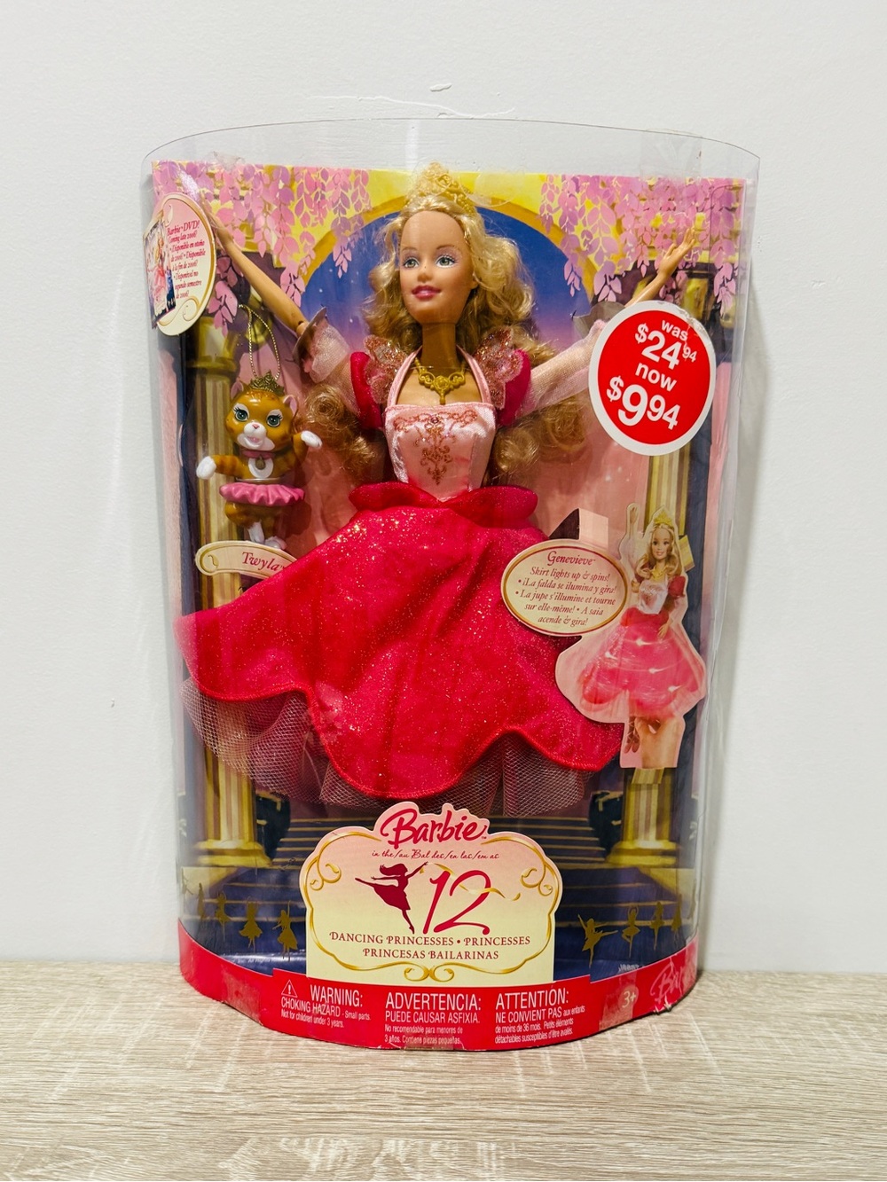 Vintage Barbie In The 12 Dancing Princesses Genevieve Doll Light Up Skirt 2006
